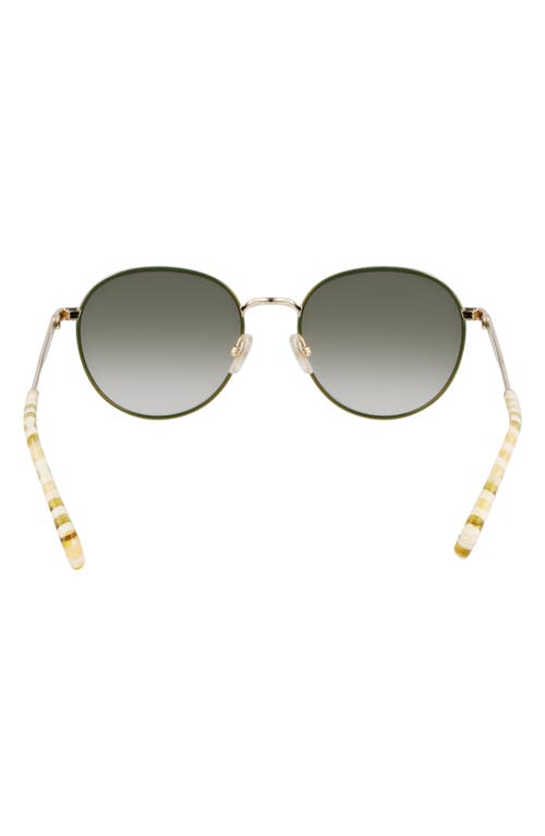 Paul Smith Mabley 53mm Gradient Round Sunglasses In 715 Gold/green