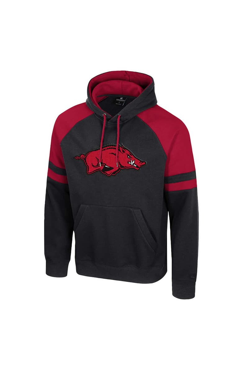 COLOSSEUM Men's Colosseum  Black Arkansas Razorbacks Todd Raglan Pullover Hoodie, Alternate, color, Black