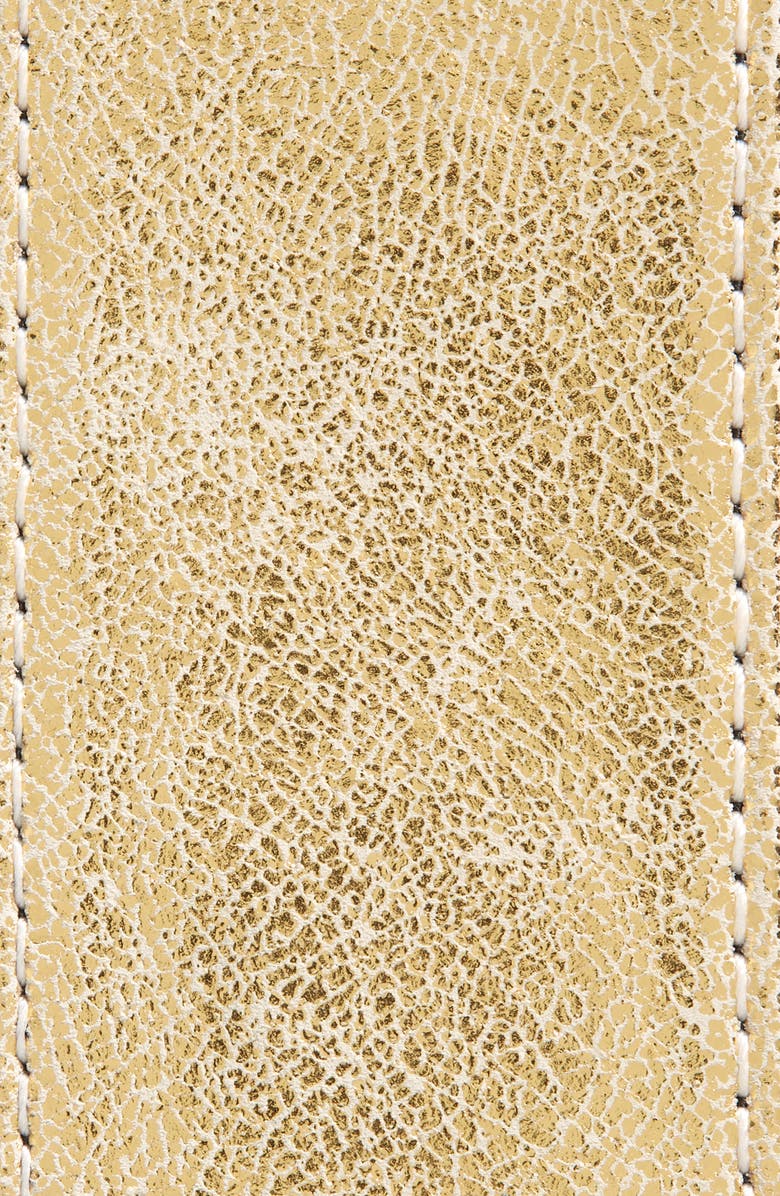 Raina Viper D-Ring Buckle Leather Belt, Alternate, color, Gold