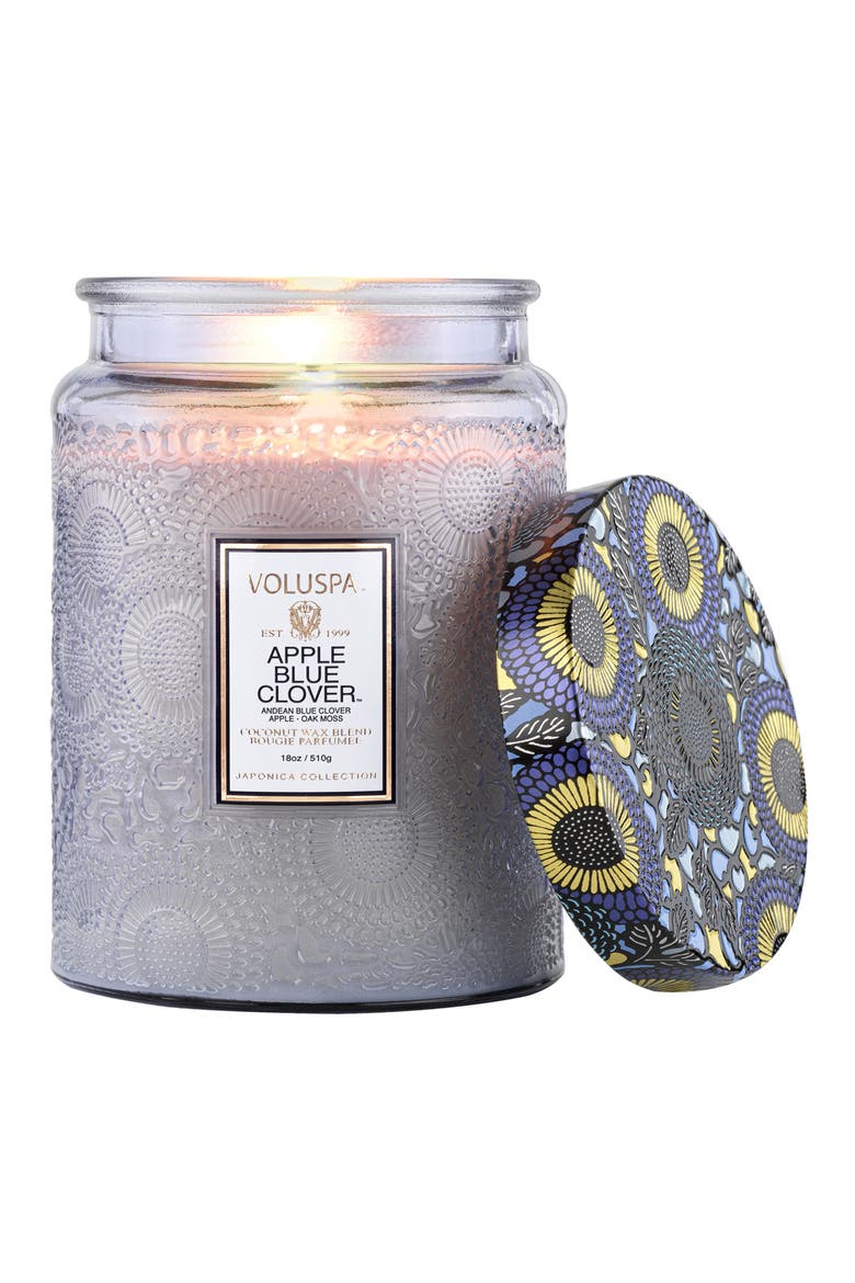 Apple Blue Clover Large Jar Candle, Alternate, color, APPLE BLUE CLOVER