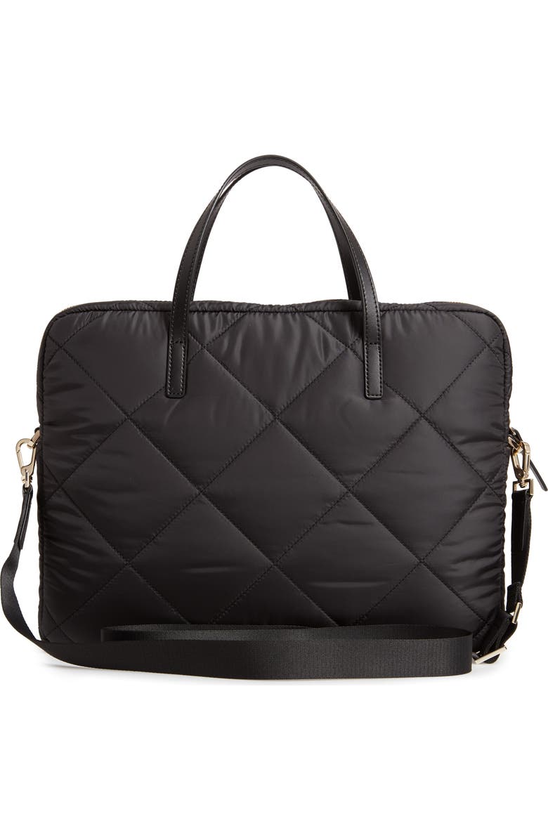 Kate Spade New York quilted nylon universal laptop commuter bag, Alternate, color,