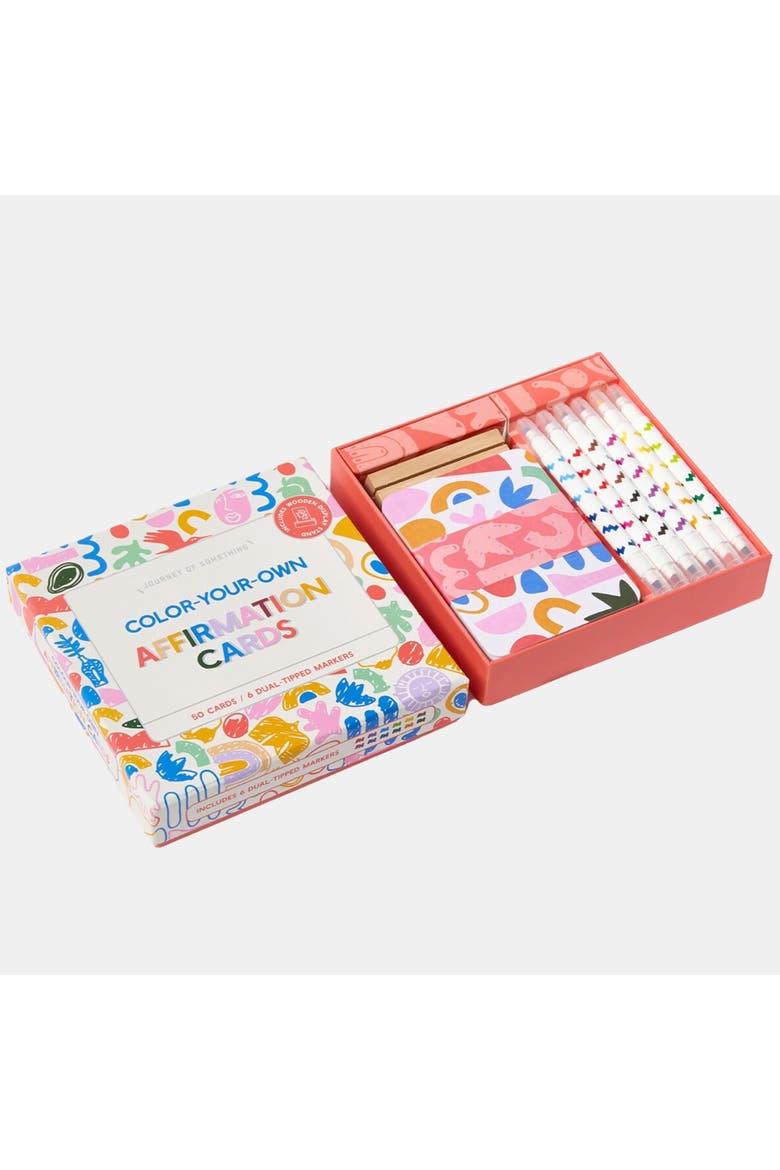 Color Your Own Affirmation Cards, Mindfulness Art Kit, Alternate, color, Multicolored
