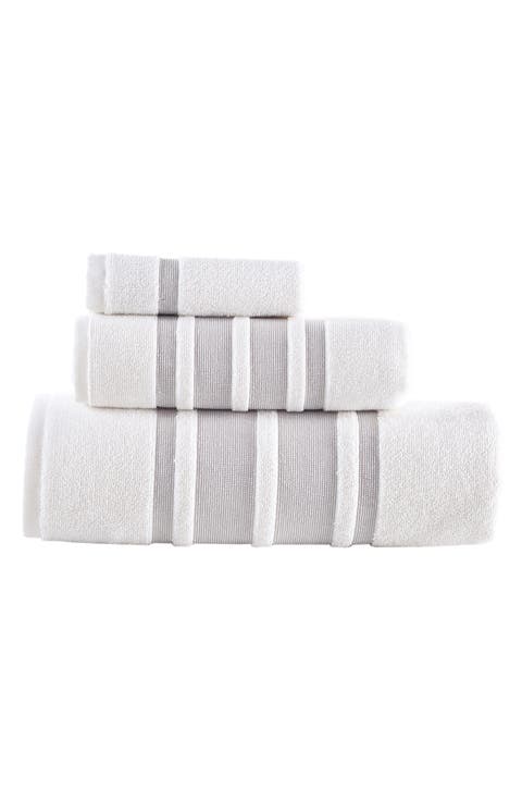 Contrast Boarder 3-Piece Towel Set