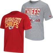 STARTER Men's Starter  Red/Heather Gray Kansas City Chiefs Two-Pack Logo T-Shirt Set