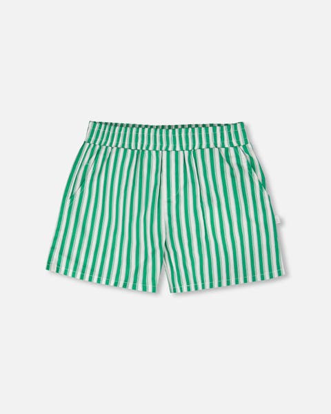 Elastic Waist Slant Pockets Striped Shorts (Toddler, Little Kid & Big Kid)