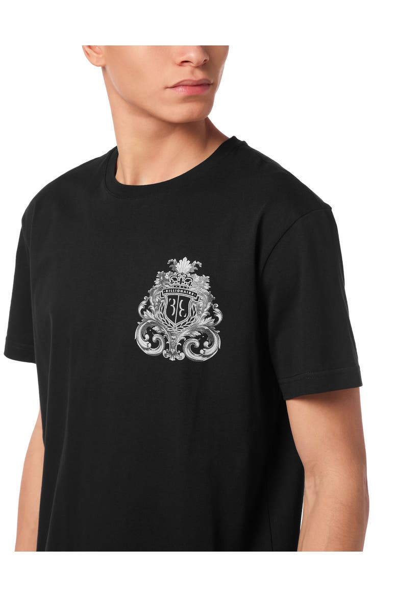 T-Shirt Round Neck Baroque Men, Alternate, color, black