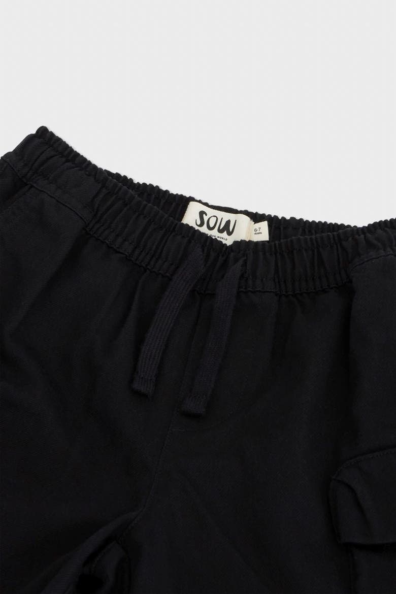 Organic Cotton Cargo Shorts, Alternate, color, Black