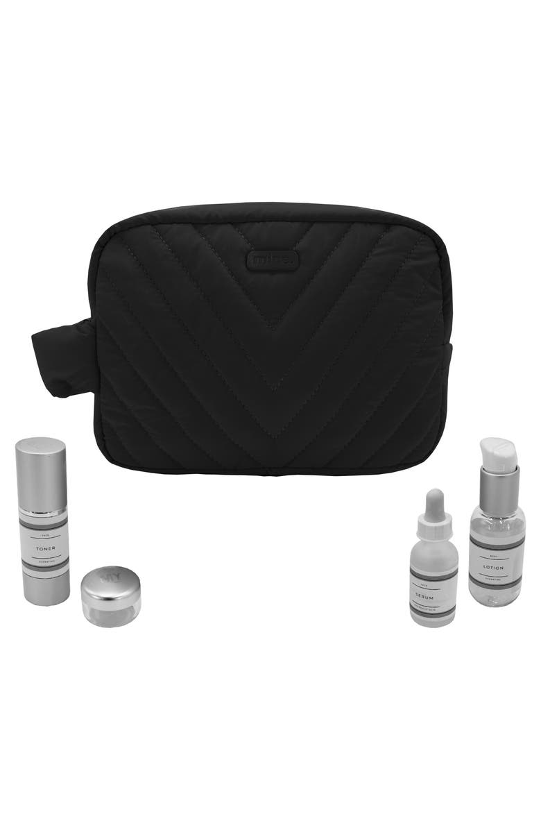 MYTAGALONGS Ellie Quilted Cosmetic Bag, Alternate, color, Black