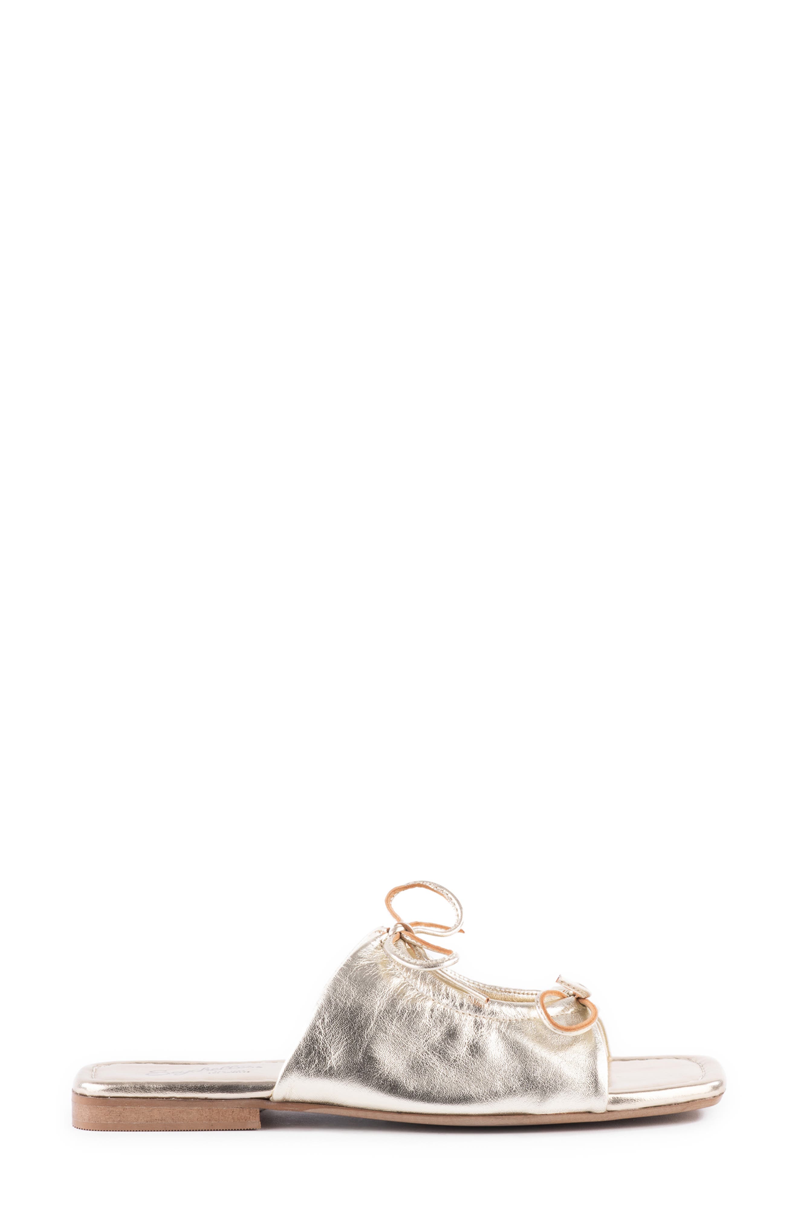 Seychelles Takes Two Slide Sandal, Alternate, color, Light Gold