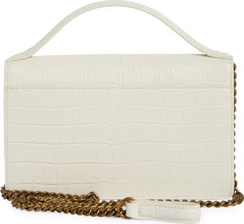 Bond Croc Embossed Leather Top Handle Bag