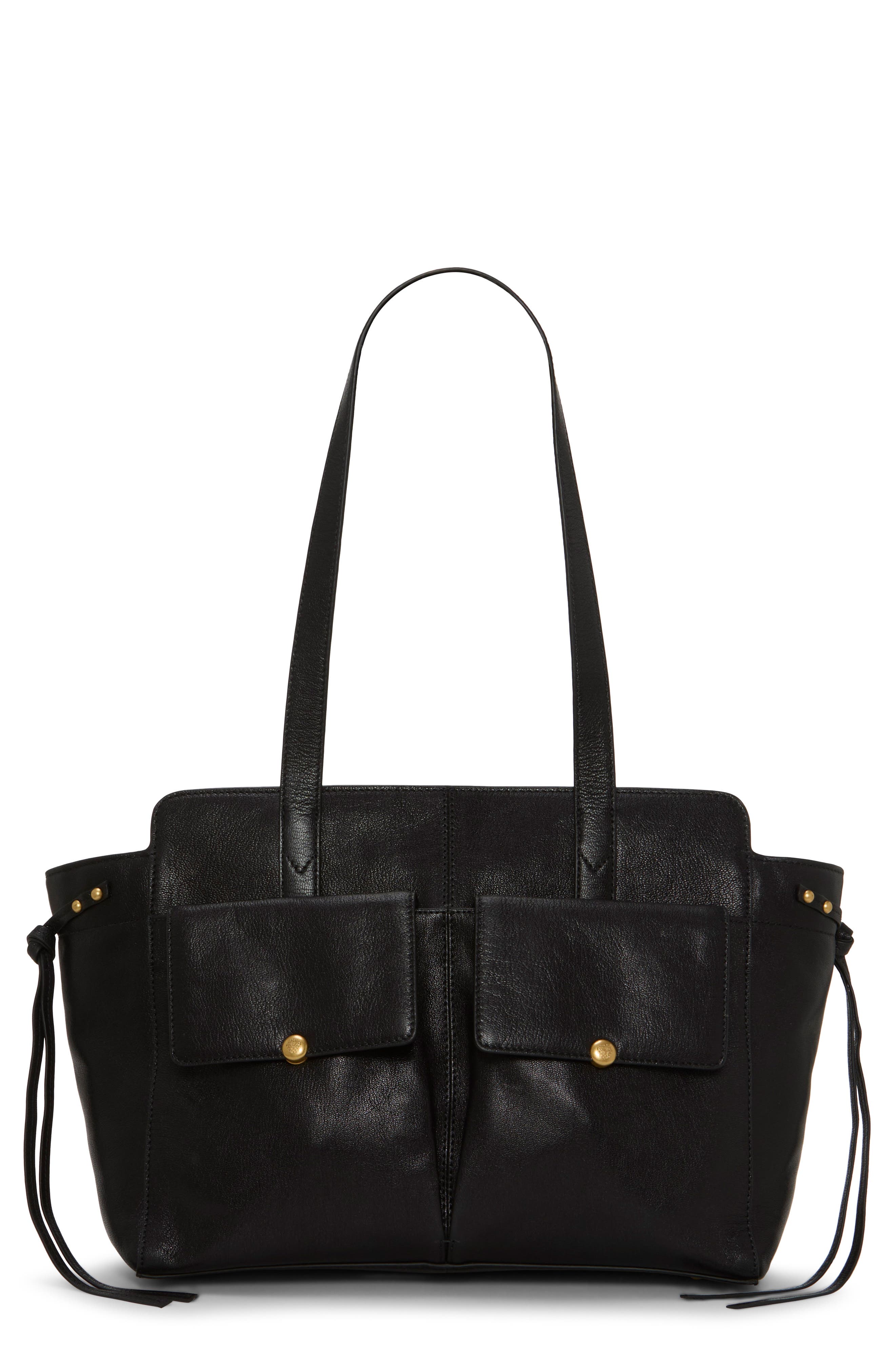 Vince Camuto Carly Leather Tote, Main, color, Black
