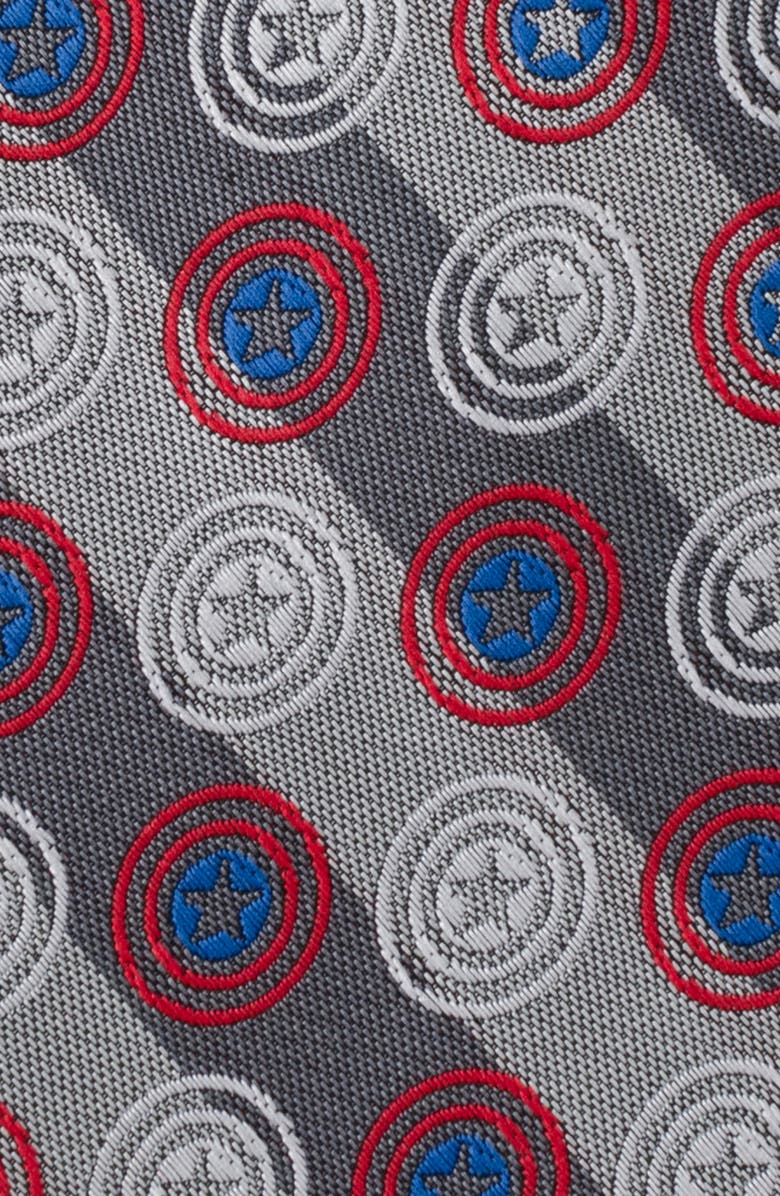 Cufflinks, Inc. Captain America Shield Stripe Tie, Alternate, color, Gray