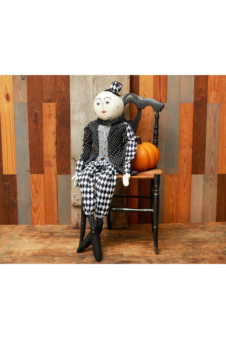 Aruna Moon in Suit & Top Hat Halloween Joe Spencer Gathered Traditions Figurine, Alternate, color, Black