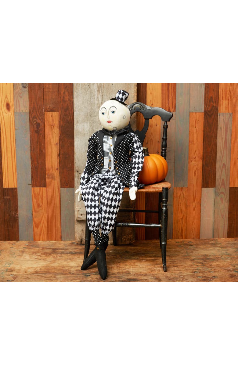 Gallerie II Aruna Moon in Suit & Top Hat Joe Spencer Gathered Traditions Soft Art Doll Fall Halloween Autumn Harvest Figure Figurine, Alternate, color, Black
