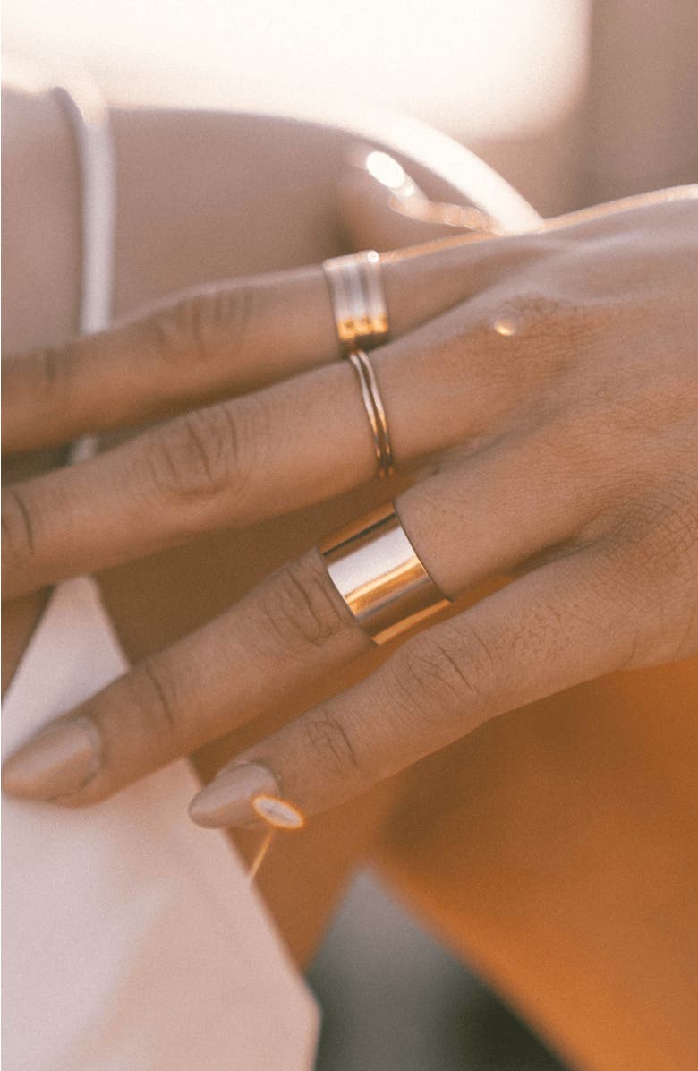 MADE BY MARY Luster Cigar Band Ring, Alternate, color, Silver