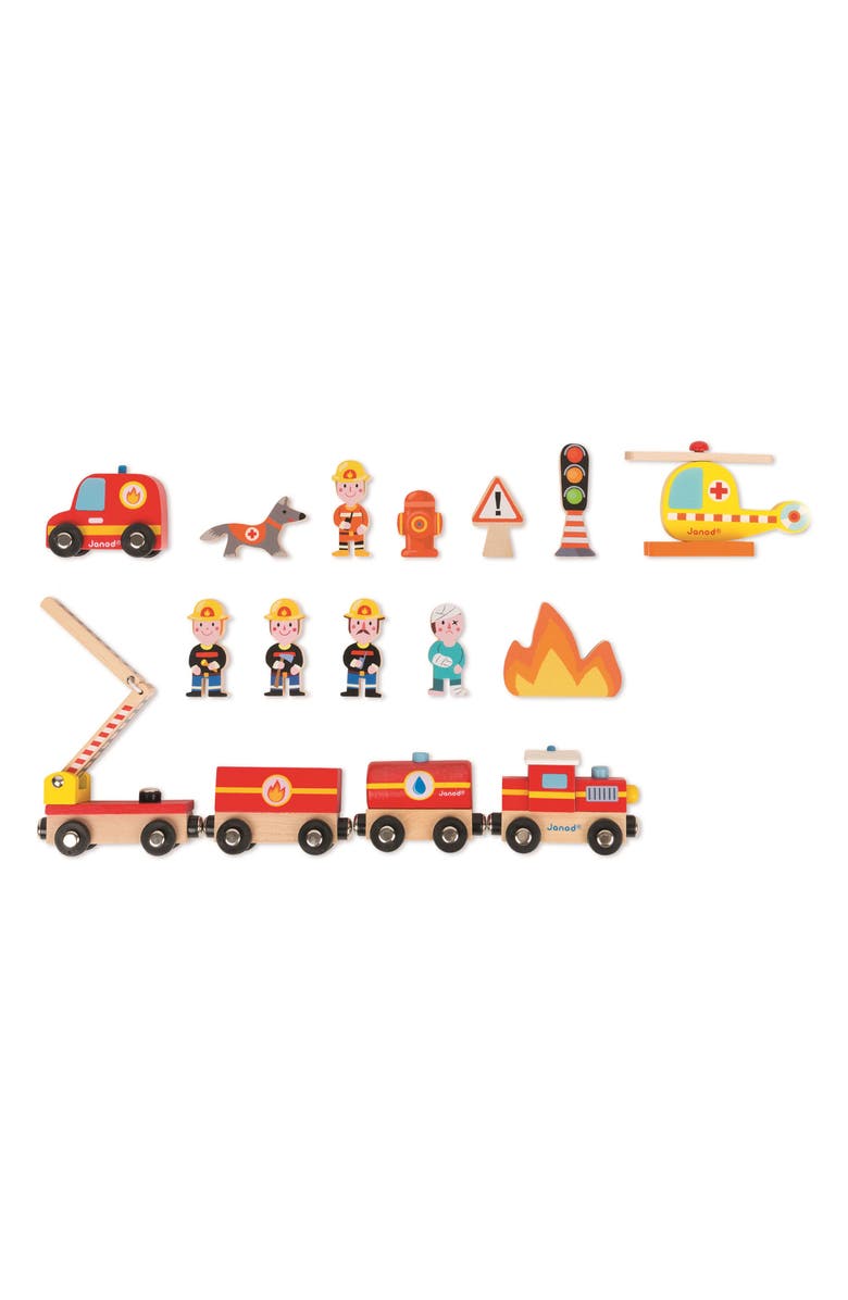 Janod Story Express Firefighter Playset, Alternate, color,