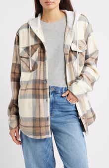 Thread & Supply Hooded Fleece Shacket