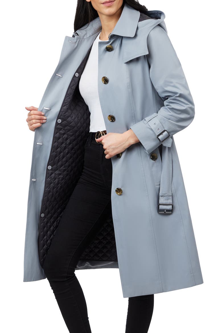 Water Resistant Belted Trench Coat with Removable Liner, Alternate, color, KOALA