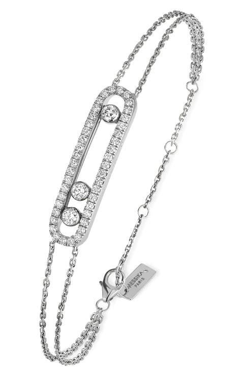 Baby Pavé Move Two-Strand Diamond Bracelet