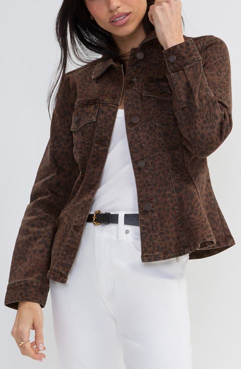 Fit and Flare Animal Print Jacket