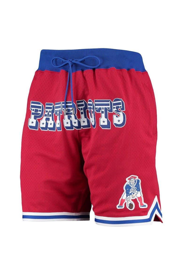 Men's Mitchell & Ness Red New England Patriots Just Don Gold Rush Shorts, Alternate, color, Red