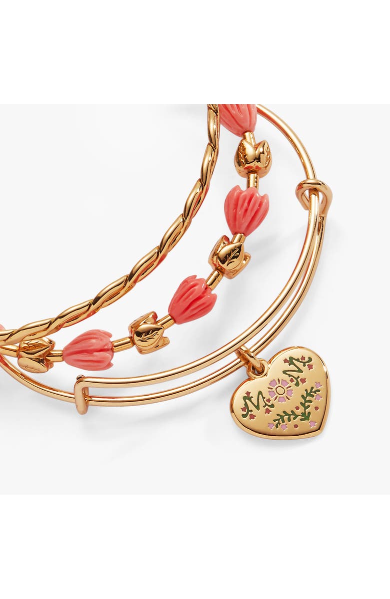 Alex and Ani Mothers day ewb 3 set tulip, Alternate, color, Gold