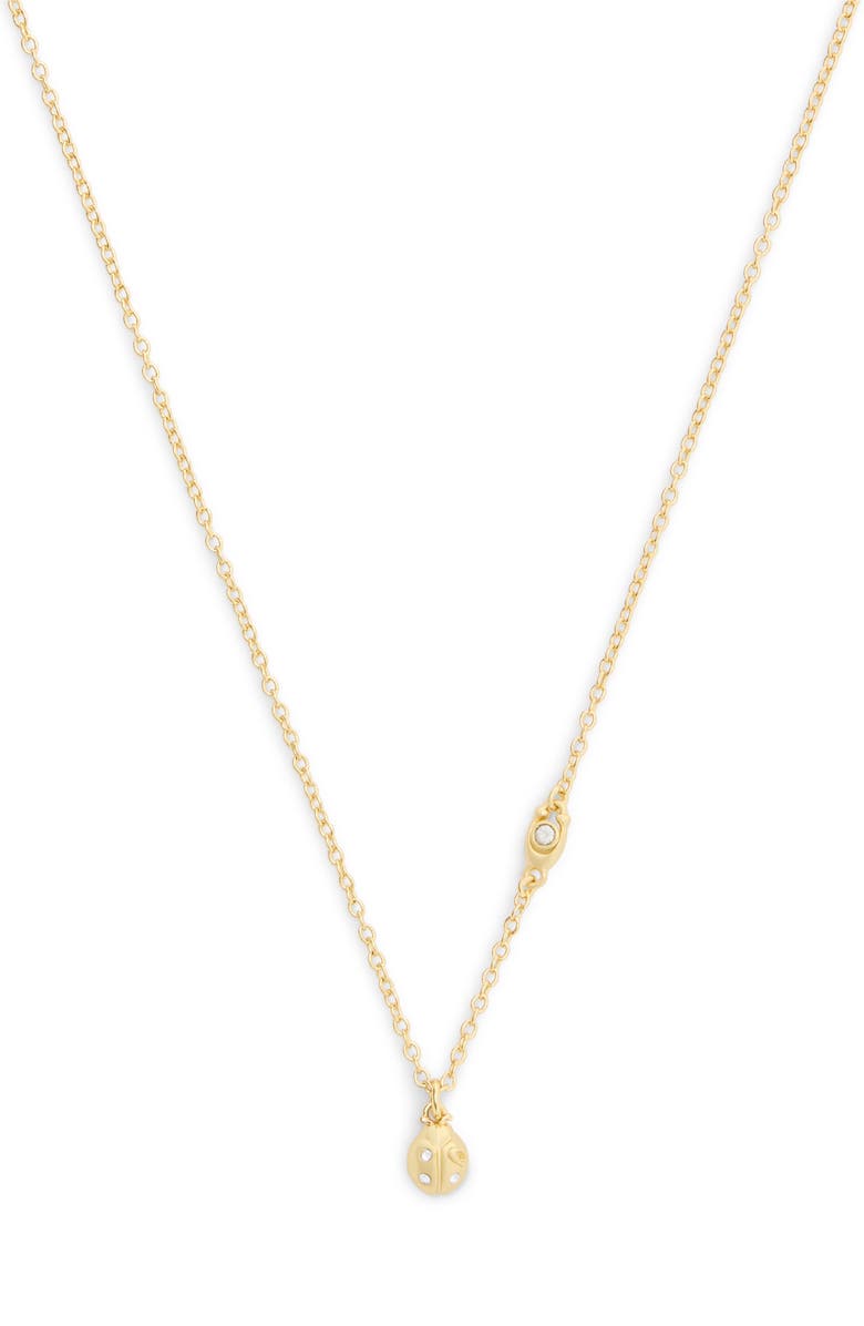 COACH Mini Ladybug Pendant Necklace, Alternate, color, 