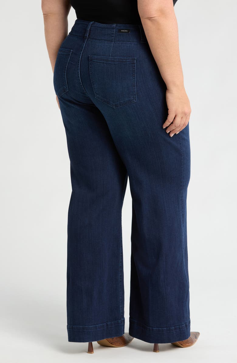 Liverpool Los Angeles Hannah Patch Pocket Flare Jeans, Alternate, color, Summit Lake