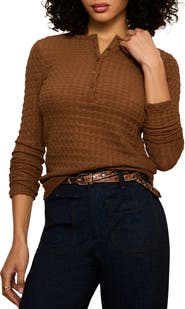 Sanctuary Not So Basic Texture Henley Top