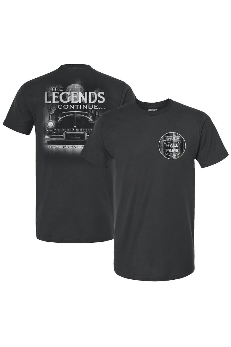Men's Checkered Flag Black 2023 NASCAR Hall of Fame Legends Retro T-Shirt, Main, color, Black