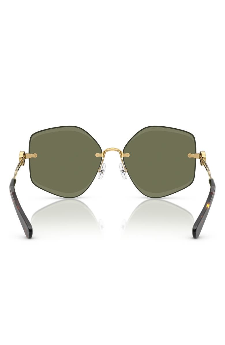 Tory Burch 58mm Irregular Sunglasses, Alternate, color, Gold