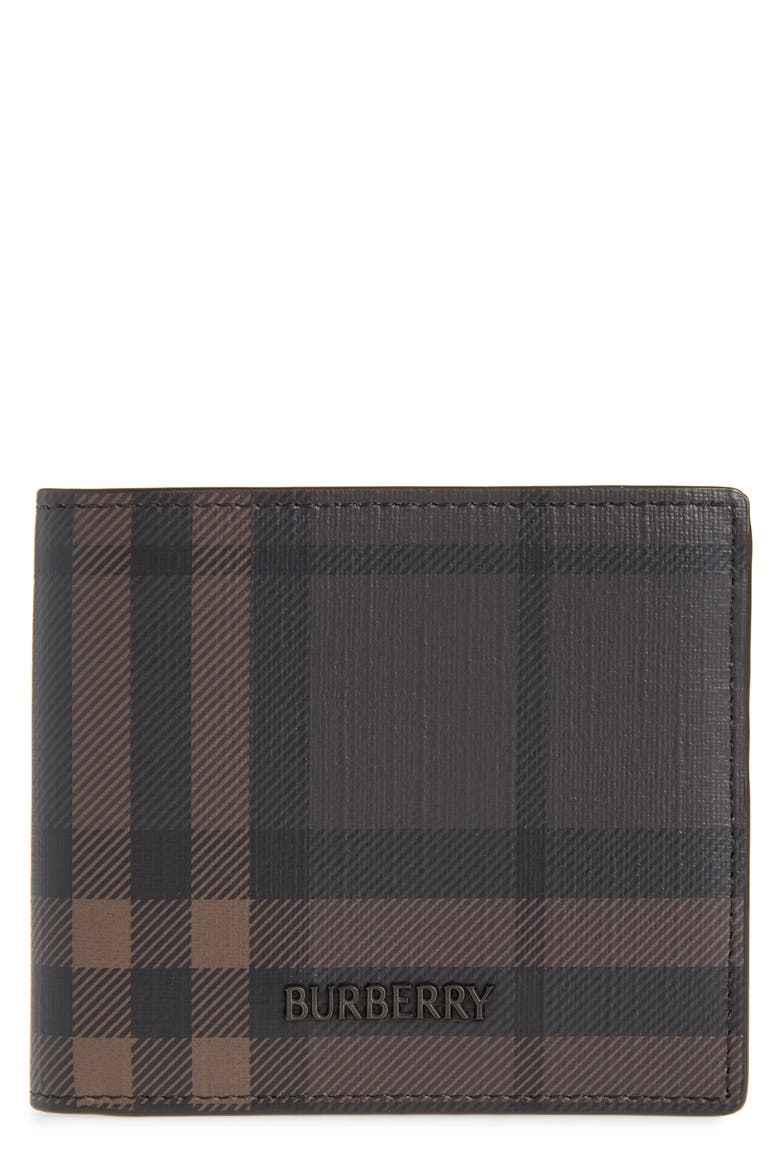 Coated Canvas Bifold Wallet, Main, color, DARK BROWN