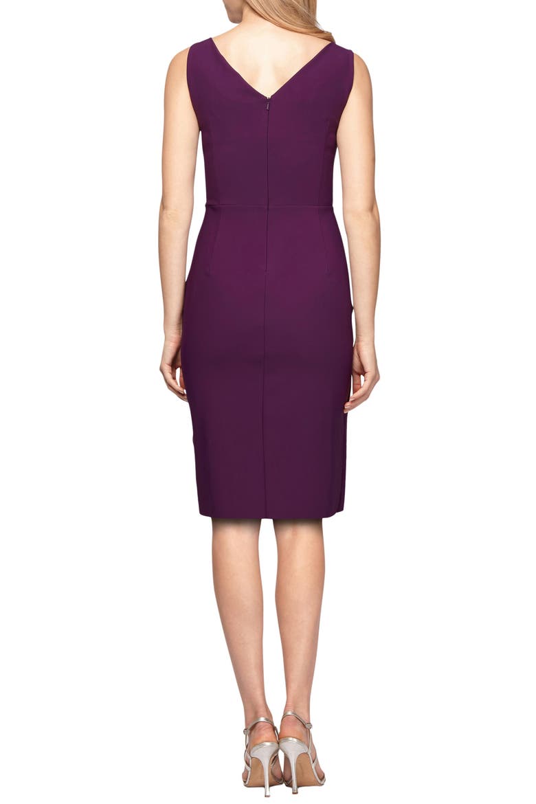 Contour Collection Side Ruched Cocktail Dress, Alternate, color, SUMMER PLUM