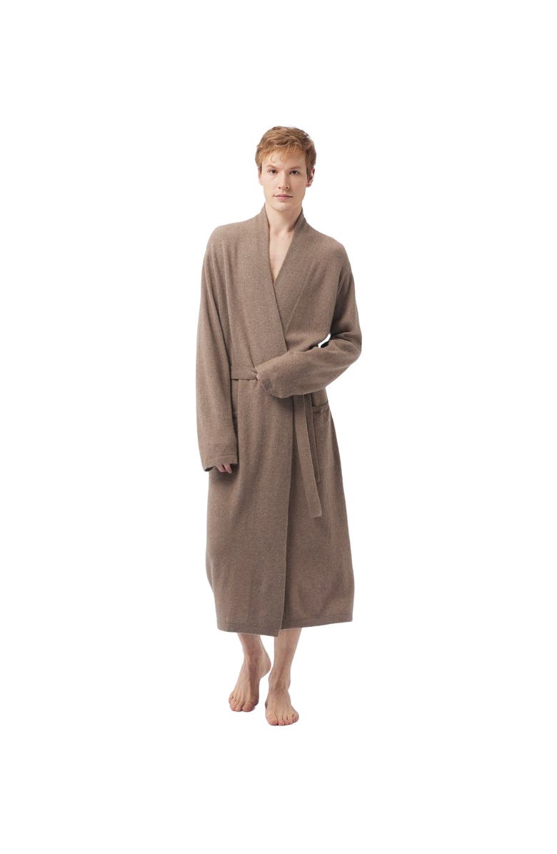 GOBI Mongolian Cashmere Men's Cashmere Robe, Alternate, color, Taupe