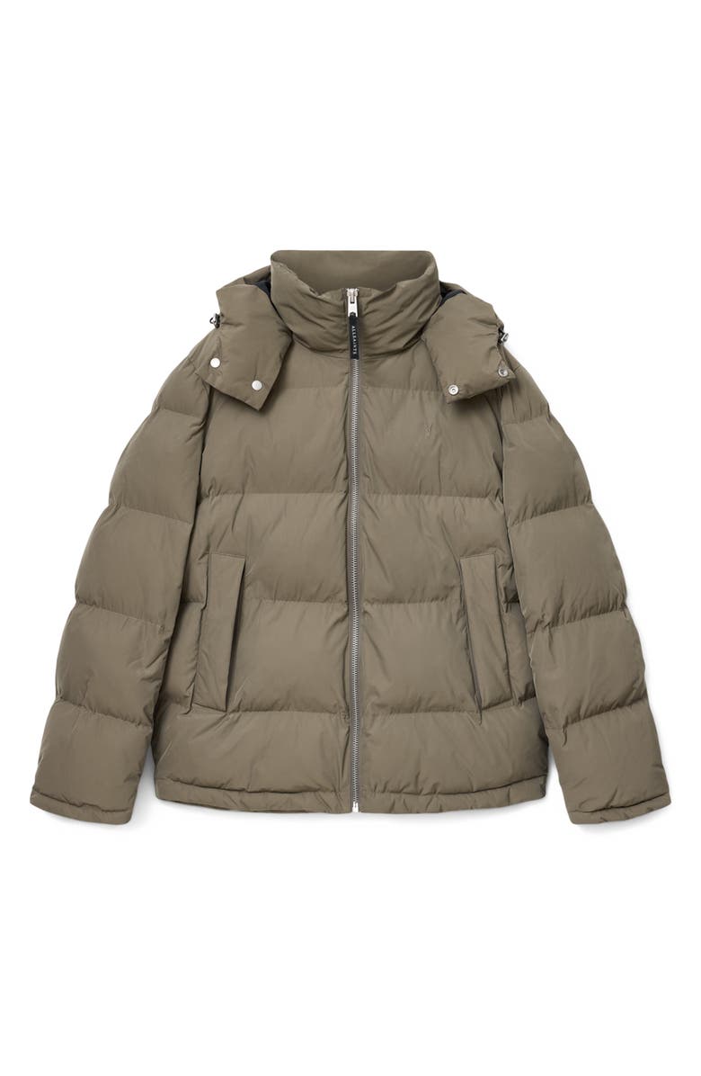 AllSaints Marlo Ramskull Puffer Jacket, Alternate, color, Gull Brown