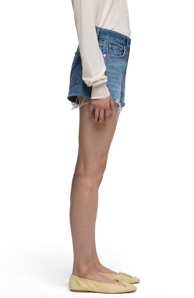 7 For All Mankind June High Waist Cutoff Denim Shorts, Alternate, color, Stampede