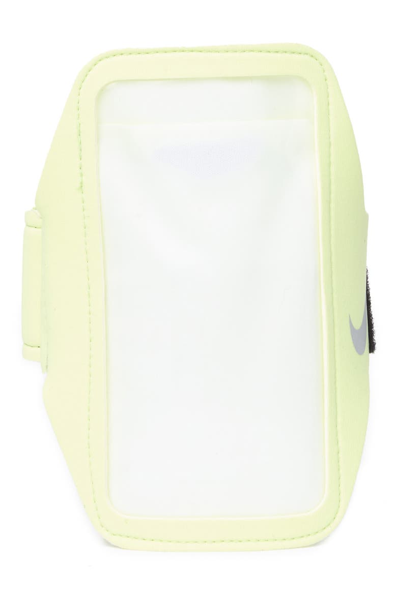 Lean Arm Band Plus, Main, color, BARELY VOLT/ BLACK/ SILVER