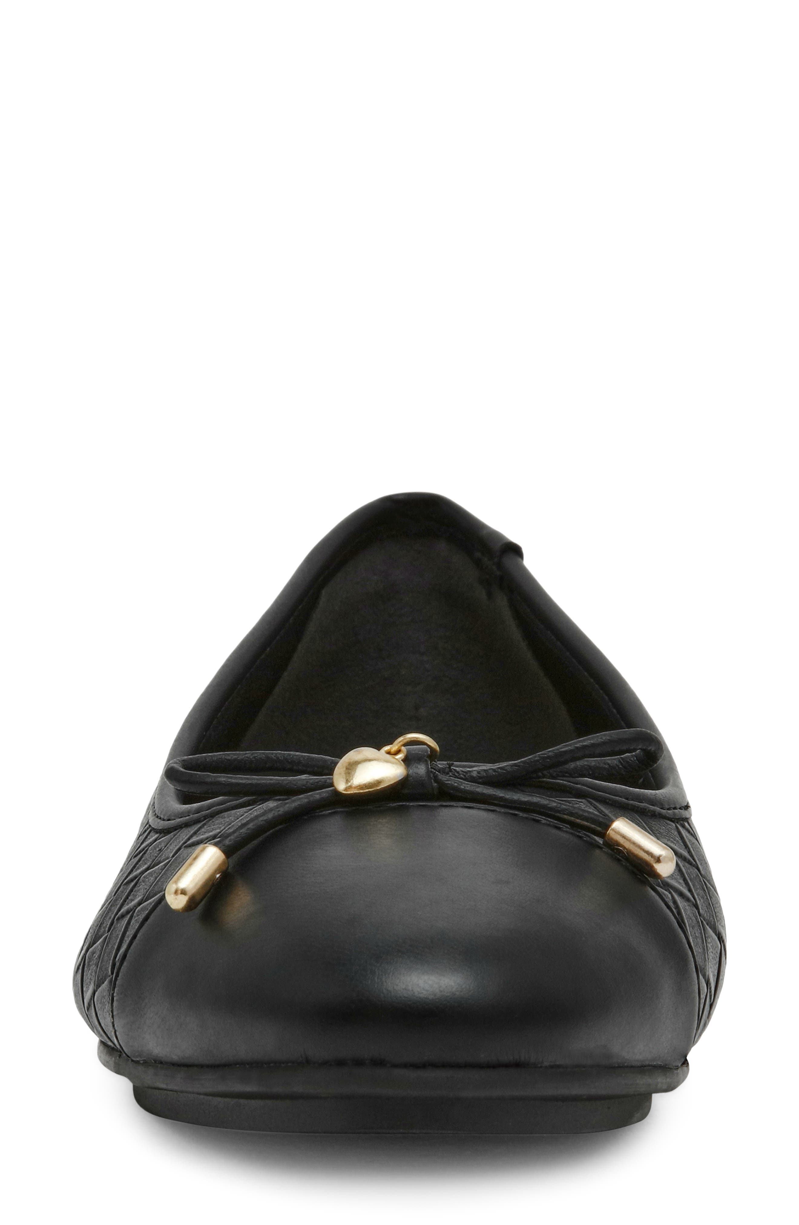 Anne Klein Luci Cap Toe Ballet Flat, Alternate, color, Black
