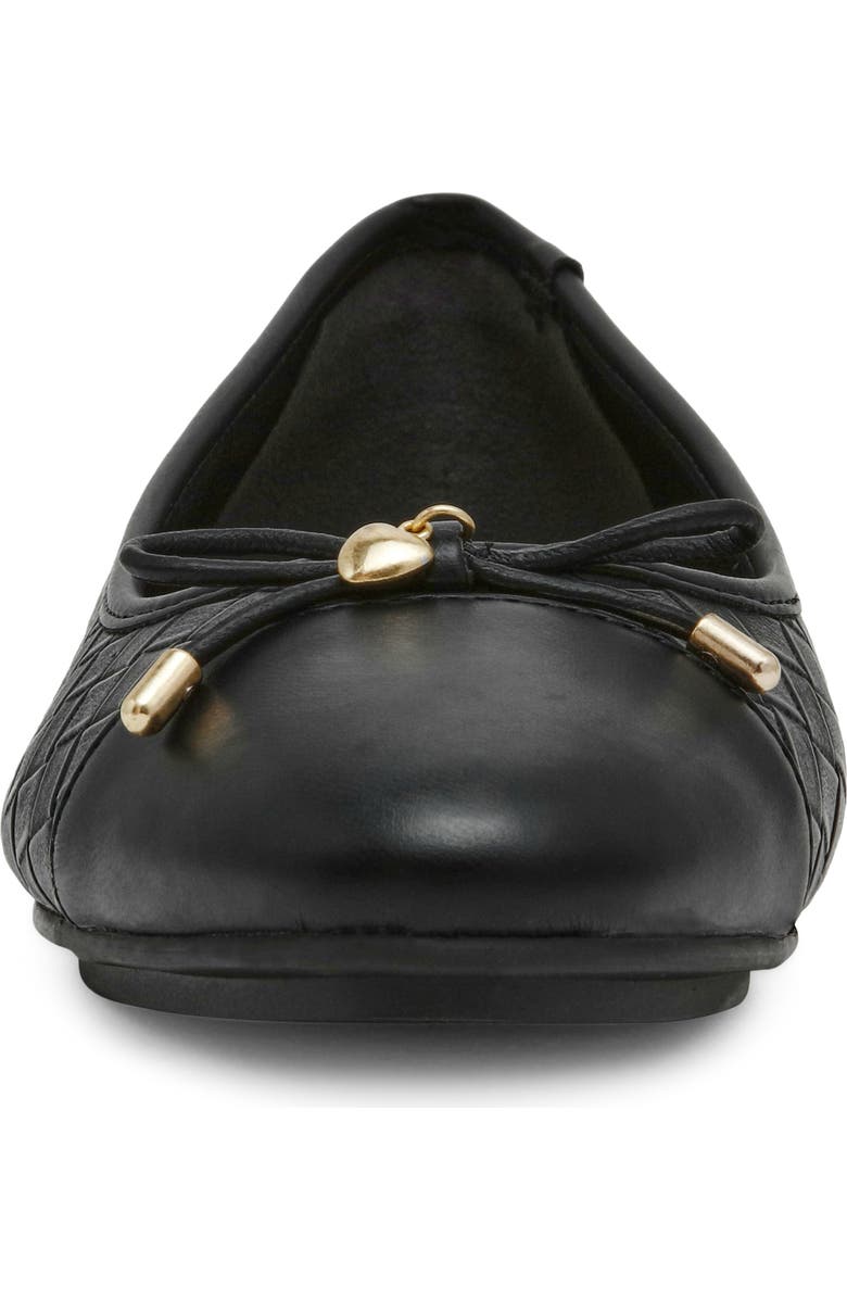 Anne Klein Luci Cap Toe Ballet Flat, Alternate, color, Black
