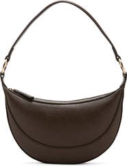 MANGO Oval Faux Leather Shoulder Bag
