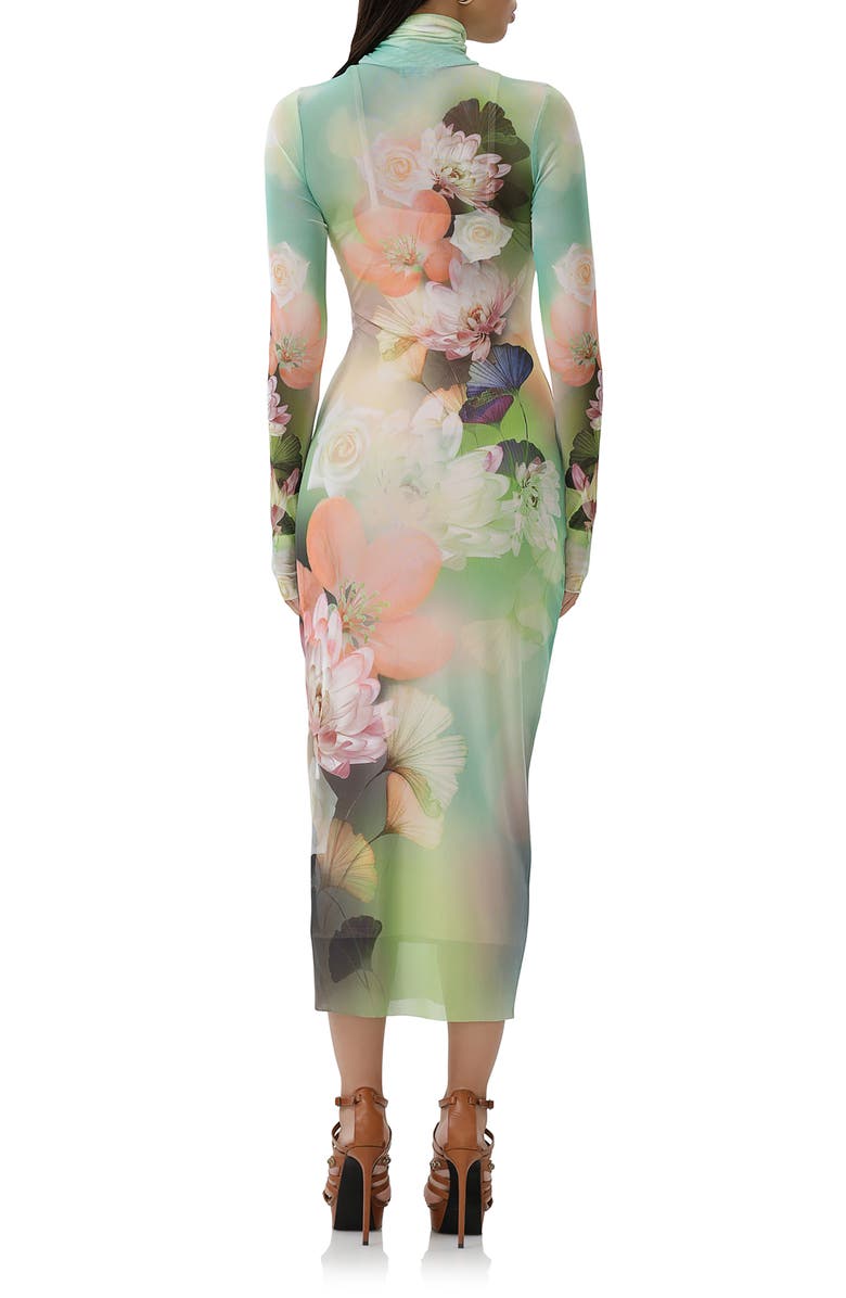 AFRM Shailene Long Sleeve Mesh Dress, Alternate, color, 