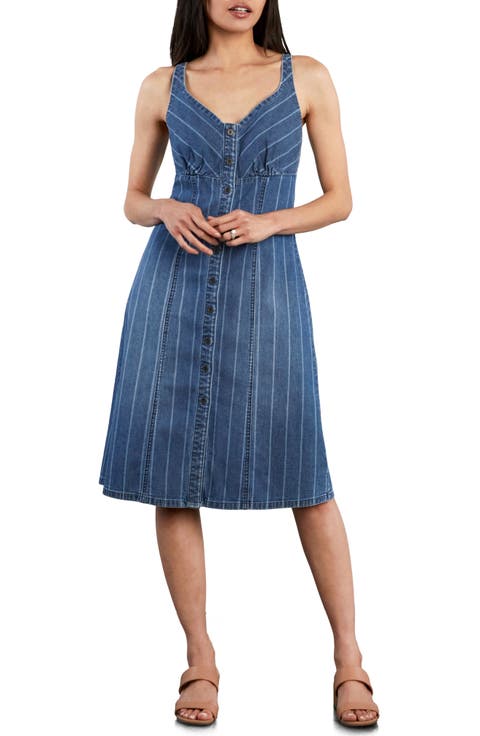 True Blue Sleeveless Denim Dress