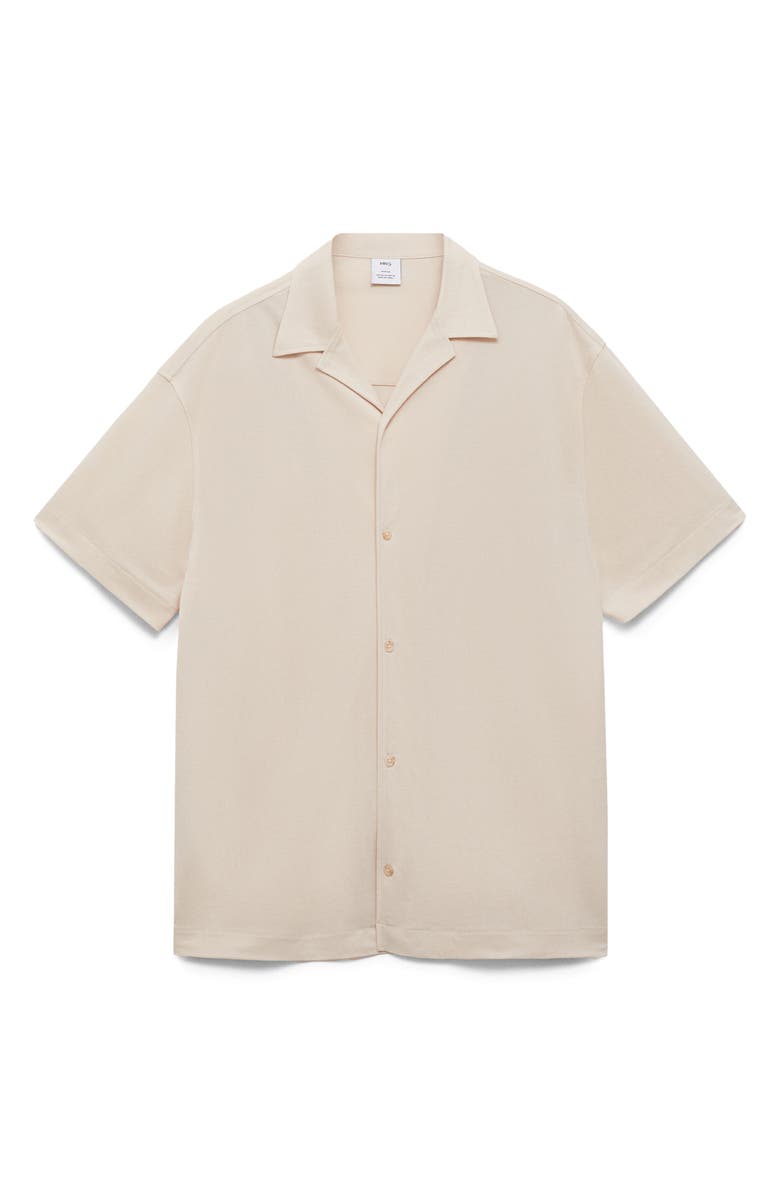 MANGO Notched Collar Button-Up Shirt, Alternate, color, 