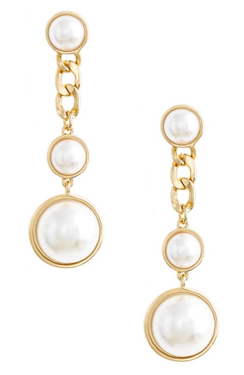 Imitation Pearl Drop Earrings
