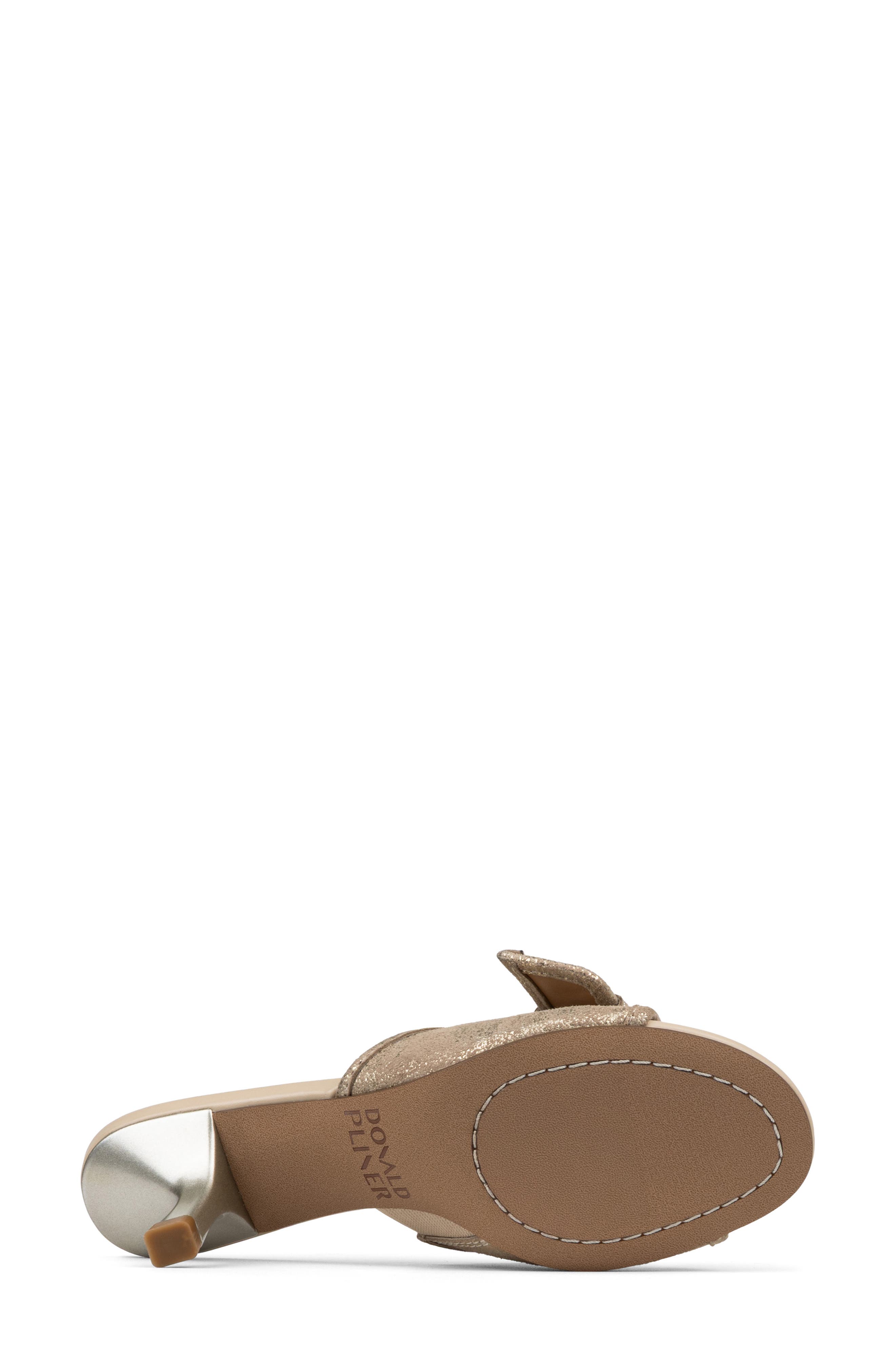Buckle Mule, Alternate, color, PLATINUM