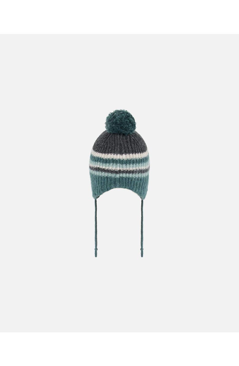 Deux par Deux Baby Boy's Peruvian Knit Hat Gradient Green, Alternate, color, Stripes