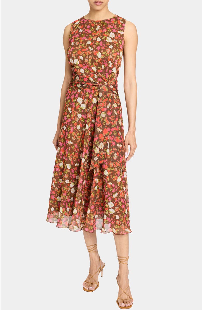 Santorelli CARMA Sleeveless Midi Dress, Main, color, Coconut Multi