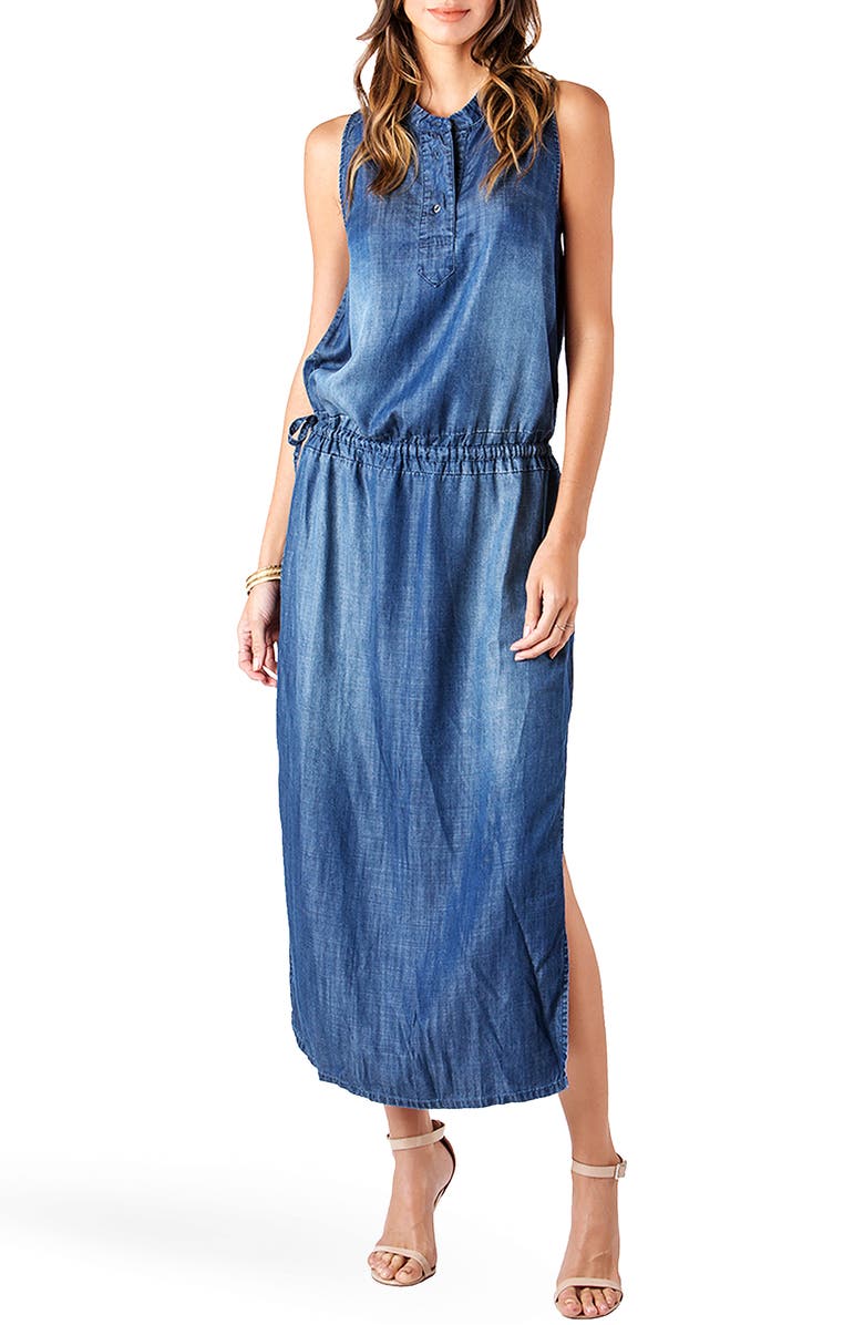 Standards & Practices Makalya Chambray Maxi Dress, Main, color,