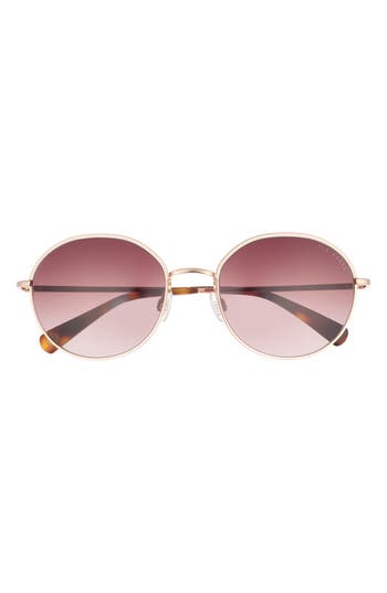 Ted Baker 56mm Gradient Round Sunglasses In Gold