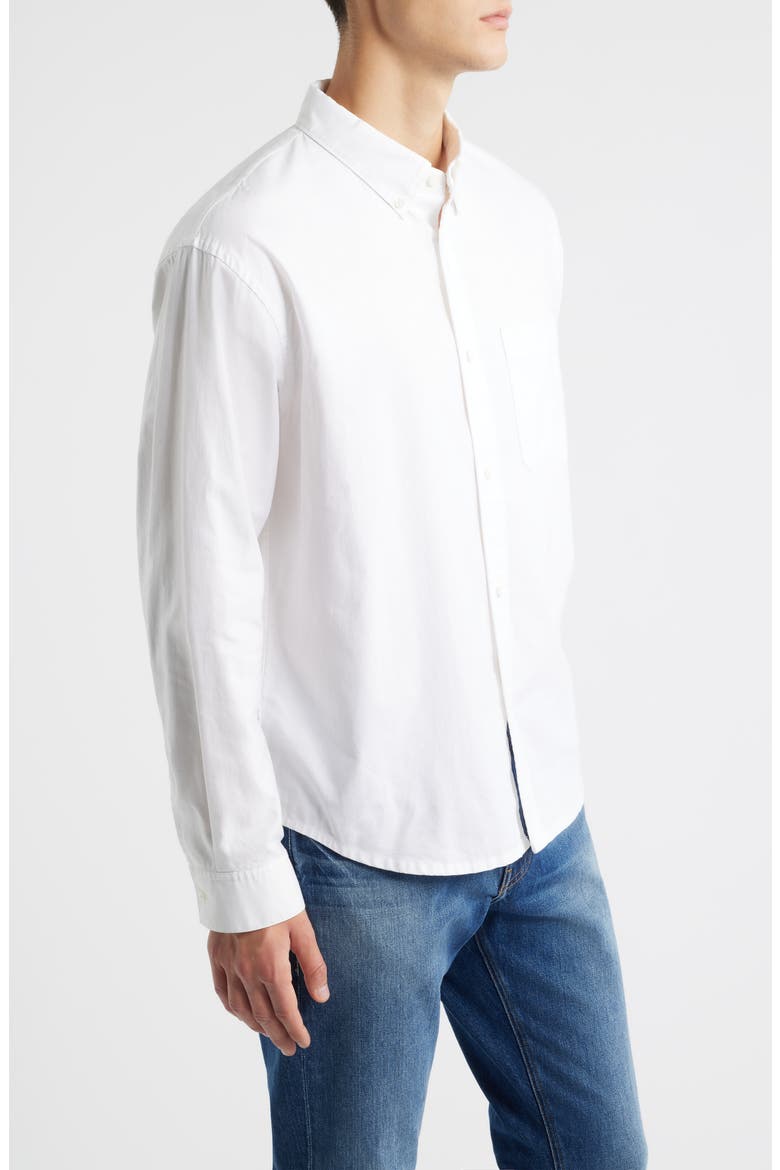 Cotton Oxford Button-Down Shirt, Alternate, color, WHITE